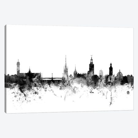 Stockholm, Sweden In Black & White Canvas Print #MTO911} by Michael Tompsett Canvas Print
