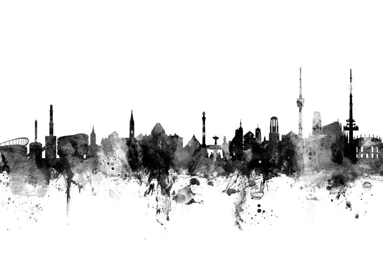 Stuttgart, Germany In Black & White by Michael Tompsett wall art