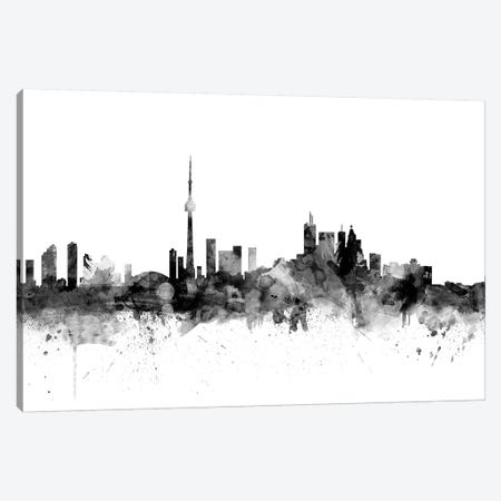 Toronto, Canada In Black & White Canvas Print #MTO920} by Michael Tompsett Canvas Wall Art