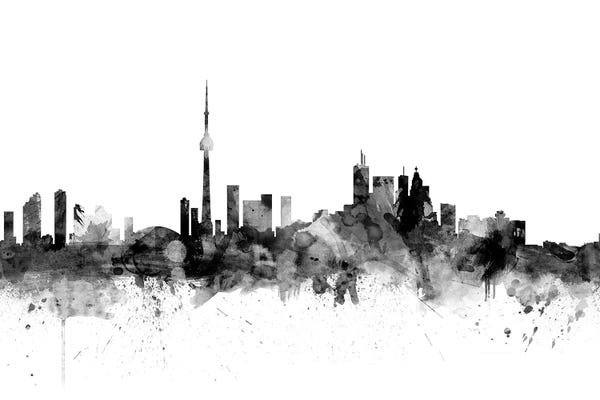 Ontario: Toronto, Canada In Black & White by Michael Tompsett