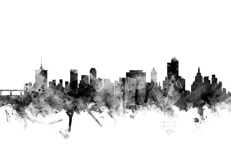 Tulsa, Oklahoma In Black & White by Michael Tompsett wall art