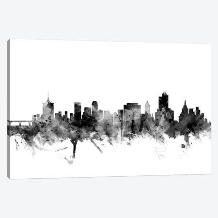 Tulsa, Oklahoma In Black & White Canvas Print #MTO922} by Michael Tompsett Canvas Wall Art