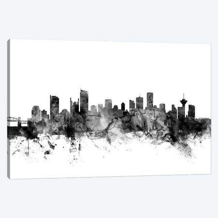 Vancouver, Canada In Black & White Canvas Print #MTO923} by Michael Tompsett Canvas Artwork