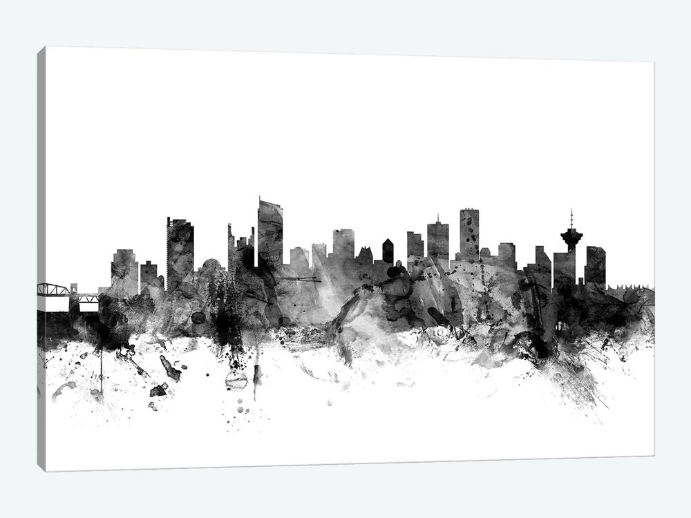Vancouver, Canada In Black & White by Michael Tompsett 1-piece Canvas Artwork