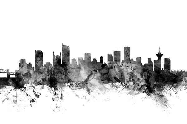 Canada: Vancouver, Canada In Black & White by Michael Tompsett