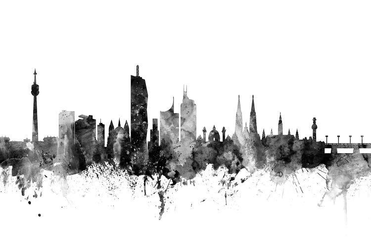 Vienna, Austria In Black & White by Michael Tompsett wall art