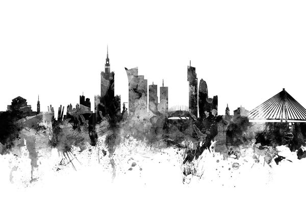 Poland: Warsaw, Poland In Black & White by Michael Tompsett