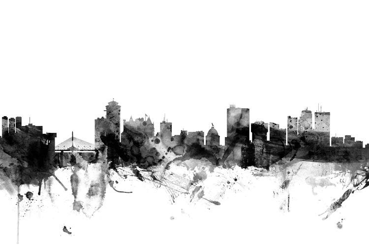 Winnipeg, Canada In Black & White by Michael Tompsett wall art