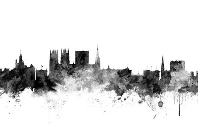 York, England In Black & White by Michael Tompsett framed wall art