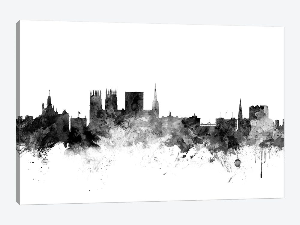York, England In Black & White by Michael Tompsett 1-piece Canvas Print