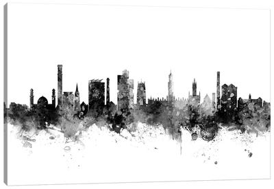 Bradford, England Skyline In Black & White Canvas Art Print