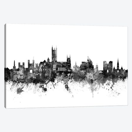 Canterbury, England Skyline In Black & White Canvas Print #MTO938} by Michael Tompsett Canvas Print