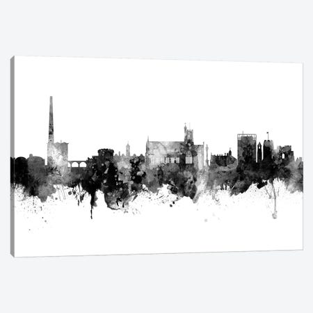 Carlisle, England Skyline In Black & White Canvas Print #MTO939} by Michael Tompsett Art Print