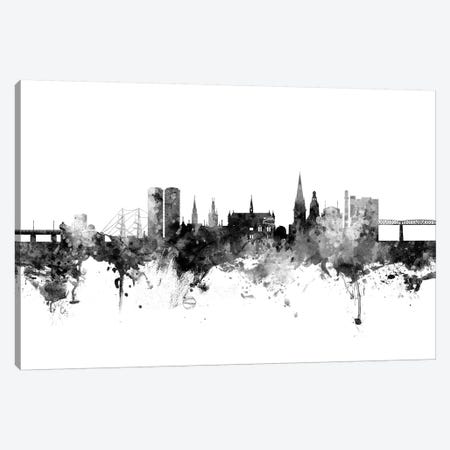Dundee, Scotland Skyline In Black & White Canvas Print #MTO941} by Michael Tompsett Canvas Art