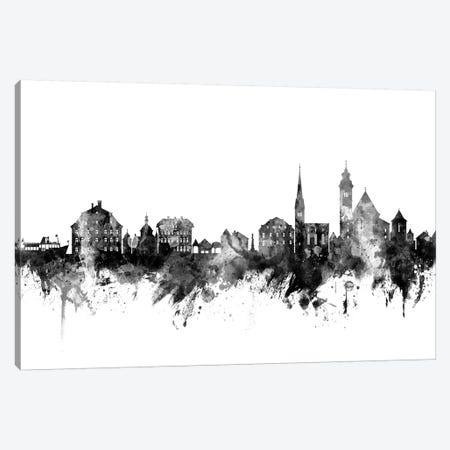 Hallstatt, Austria Skyline In Black & White Canvas Print #MTO945} by Michael Tompsett Canvas Art Print