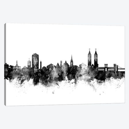 Kassel, Germany Skyline In Black & White Canvas Print #MTO946} by Michael Tompsett Canvas Print