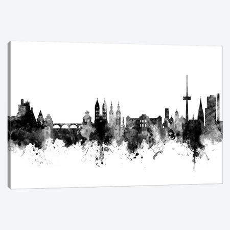 Koblenz, Germany Skyline In Black & White Canvas Print #MTO948} by Michael Tompsett Canvas Artwork