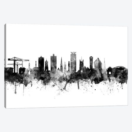 Plymouth, England Skyline In Black & White Canvas Print #MTO955} by Michael Tompsett Canvas Art