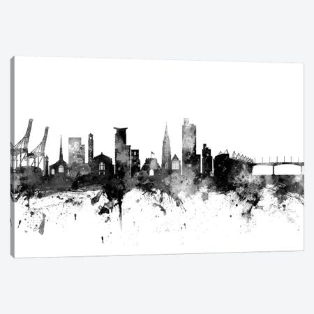 Southampton, England Skyline In Black & White Canvas Print #MTO957} by Michael Tompsett Canvas Wall Art