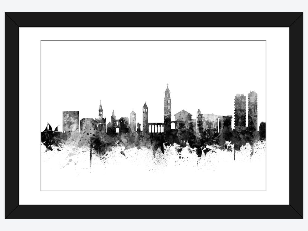 Split Black and White Photographic Print for Sale by KryptiCatt
