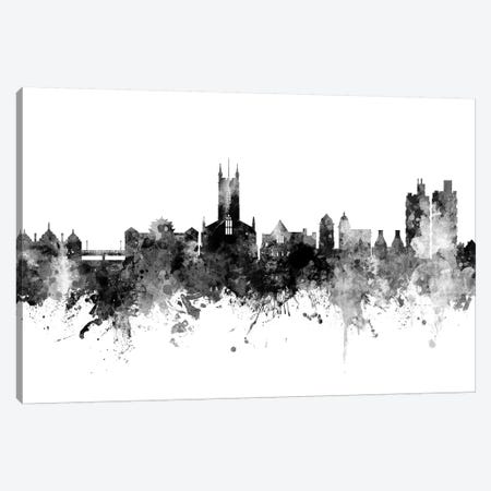 Stoke on Trent, England Skyline In Black & White Canvas Print #MTO961} by Michael Tompsett Canvas Wall Art