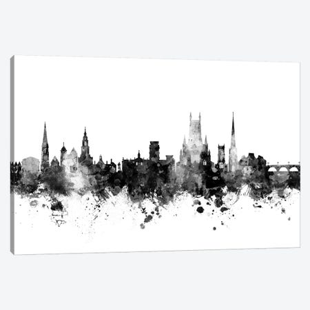 Worcester, England Skyline In Black & White Canvas Print #MTO965} by Michael Tompsett Canvas Print