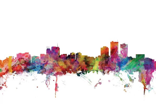Anchorage: Rainbow Blend Anchorage, Alaska Skyline by Michael Tompsett