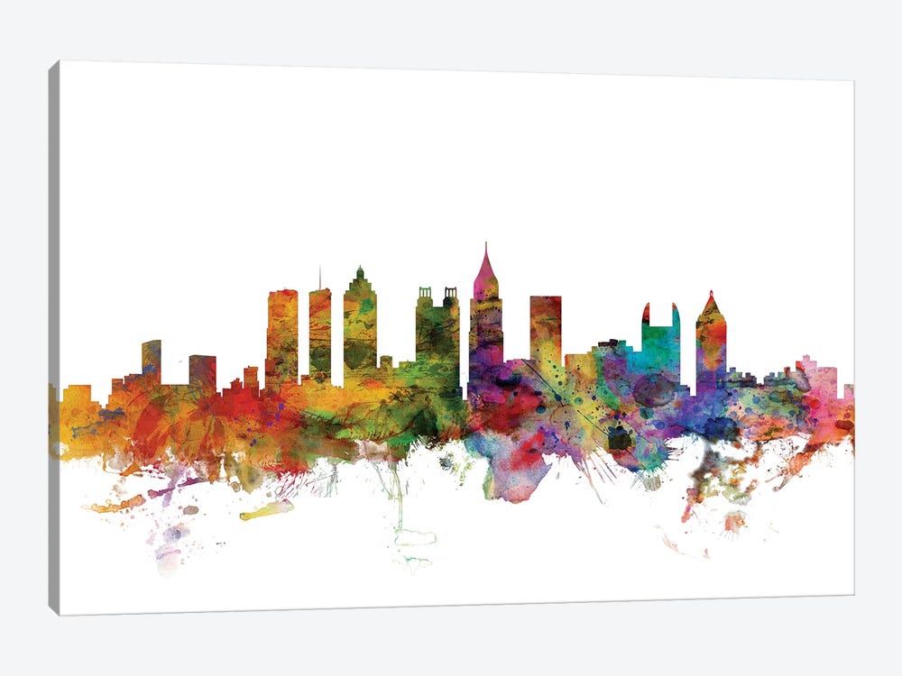 Atlanta, Georgia Skyline by Michael Tompsett 1-piece Canvas Artwork