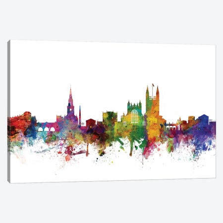 Bath, England Skyline Cityscape Canvas Print #MTO981} by Michael Tompsett Canvas Artwork