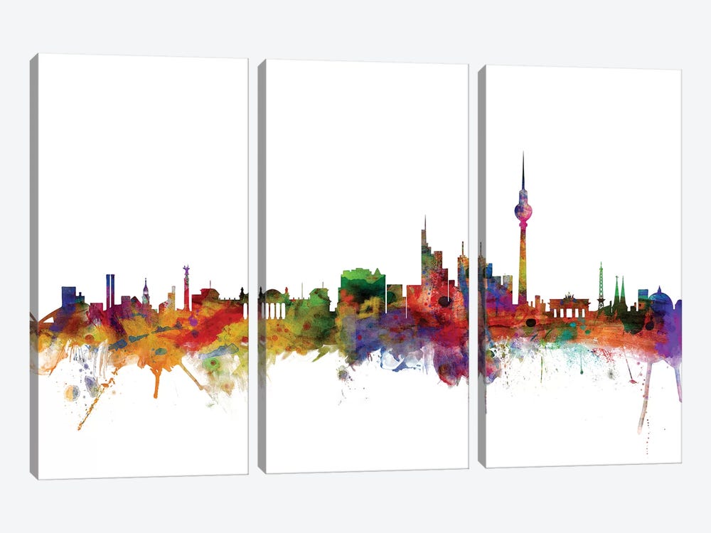Berlin, Germany Skyline by Michael Tompsett 3-piece Art Print