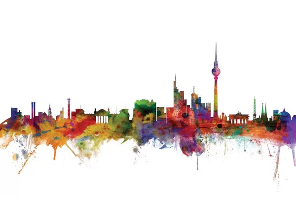 Berlin: Rainbow Blend Berlin, Germany Skyline by Michael Tompsett
