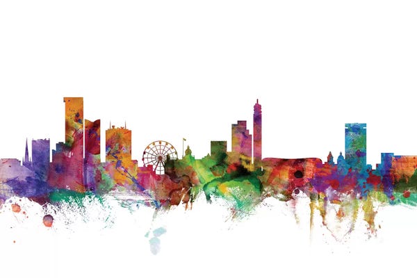 England: Rainbow Blend Birmingham, England Skyline by Michael Tompsett