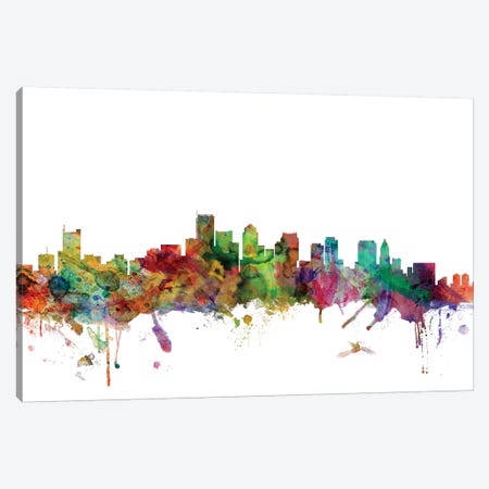 Boston, Massachusetts Skyline Canvas Print #MTO988} by Michael Tompsett Canvas Artwork