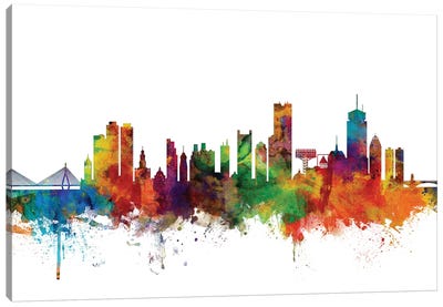 Boston, Massachusetts Skyline Canvas Art Print - Urban Art