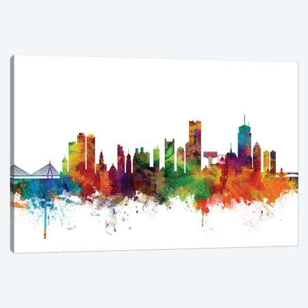 Boston, Massachusetts Skyline Canvas Print #MTO989} by Michael Tompsett Canvas Art