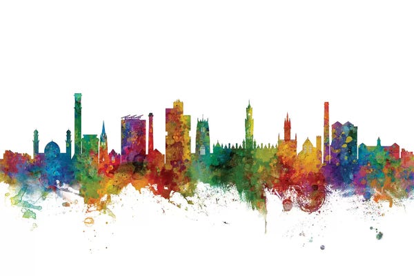 Bradford: Rainbow Blend Bradford, England Skyline by Michael Tompsett
