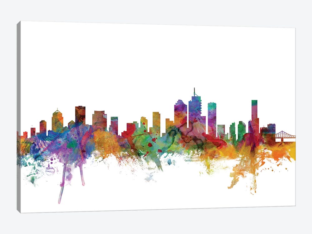 Brisbane, Australia Skyline by Michael Tompsett 1-piece Canvas Artwork