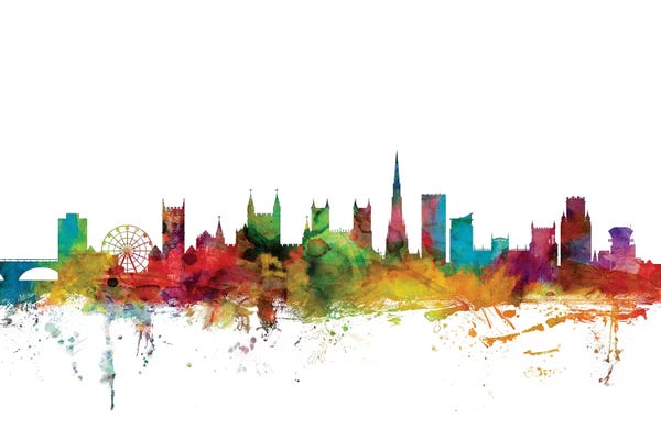 Bristol: Rainbow Blend Bristol, England Skyline by Michael Tompsett