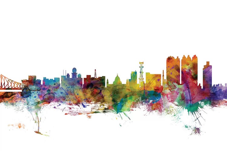 Calcutta  (Kolkata), India Skyline by Michael Tompsett wall art