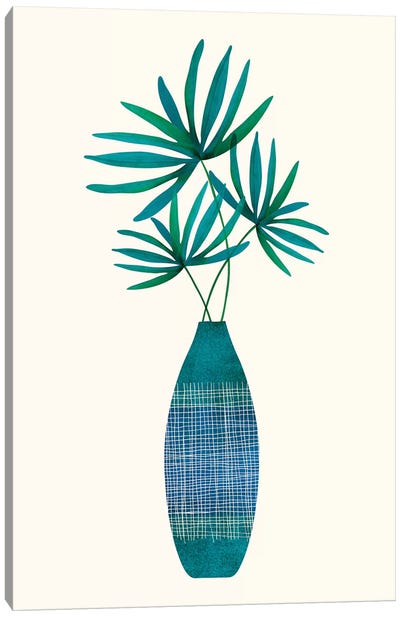 Emerald Flora Canvas Art Print - Modern Tropical