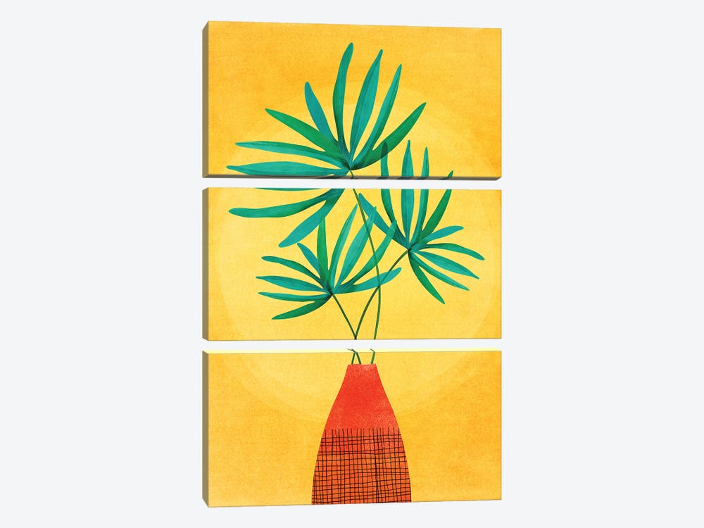Radiant Flora by Modern Tropical 3-piece Canvas Art Print