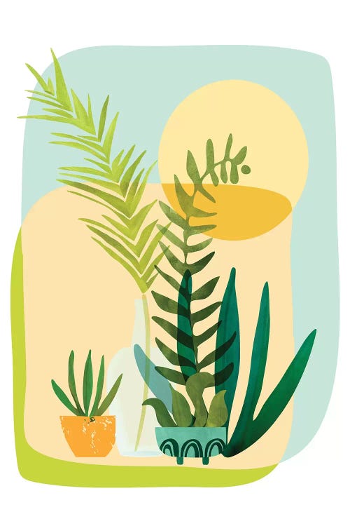 Whimsical Garden by Modern Tropical canvas print
