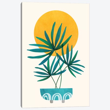 Little Palm Canvas Print #MTP107} by Modern Tropical Canvas Artwork