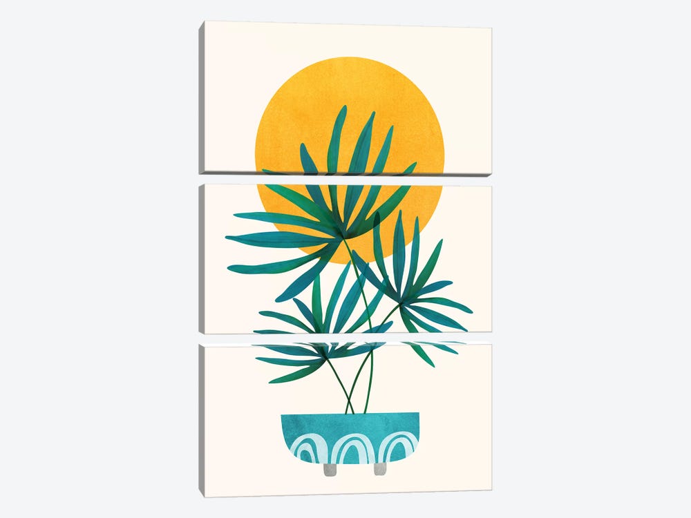 Little Palm by Modern Tropical 3-piece Canvas Art
