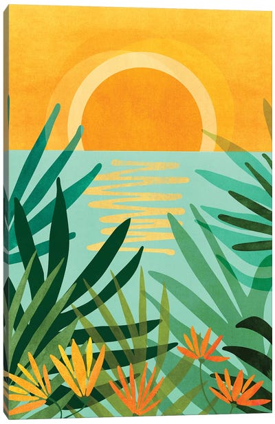 Peaceful Tropics Canvas Art Print - Tropical Beach Art