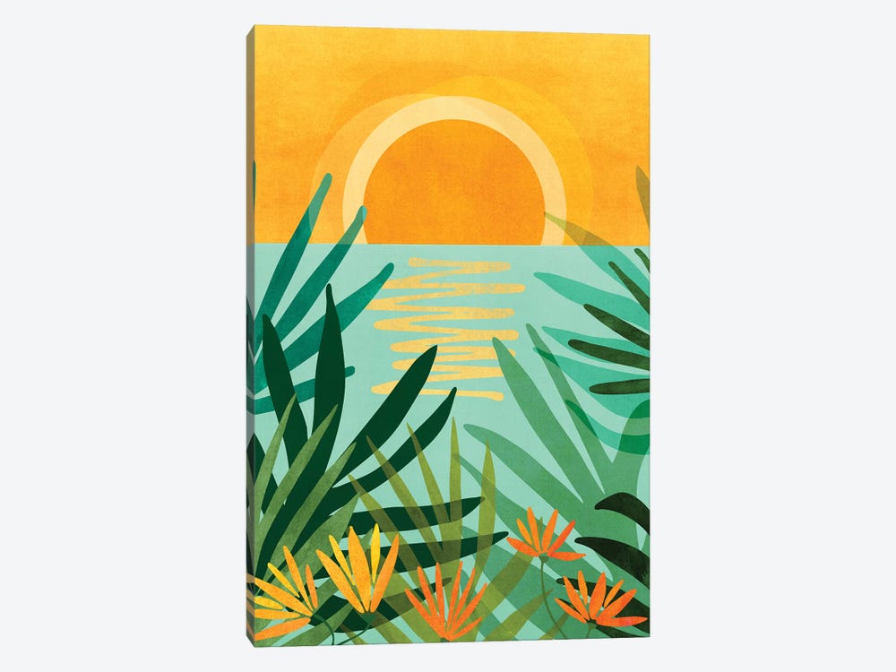 Peaceful Tropics by Modern Tropical 1-piece Canvas Artwork
