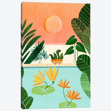 Shangri La Sunset Canvas Print #MTP110} by Modern Tropical Canvas Art