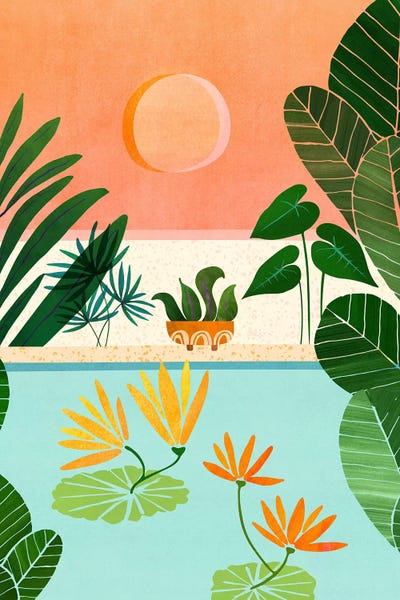 Pineapples: Shangri La Sunset by Modern Tropical