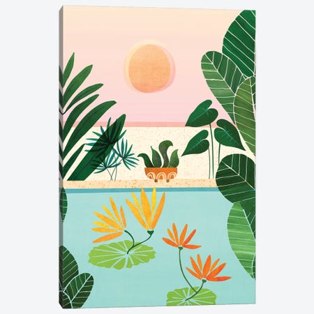 Shangri La Sunrise Canvas Print #MTP111} by Modern Tropical Canvas Artwork