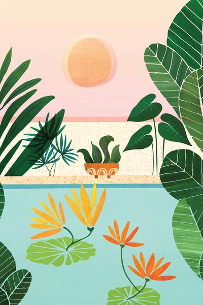 Tropical Beaches: Shangri La Sunrise by Modern Tropical